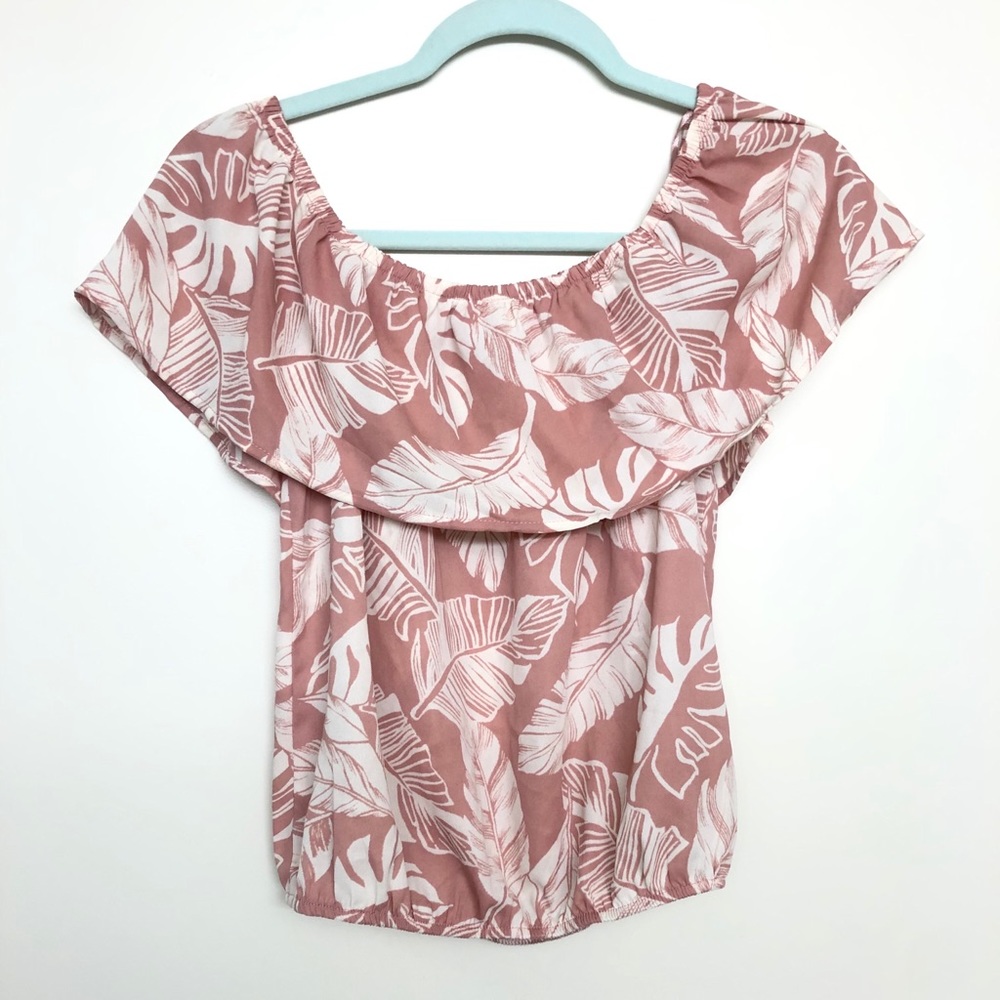 Sienna sky blush off the shoulder top